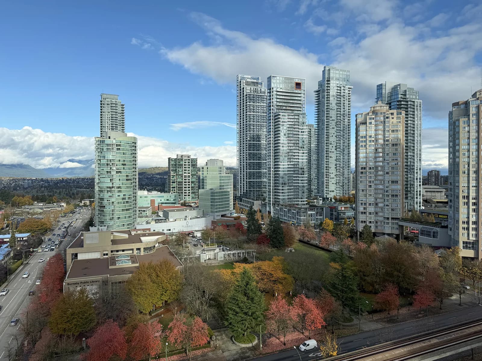 High-rise towers in Burnaby near Metrotown and Brentwood
