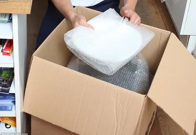 Household items carefully wrapped and protected for a move