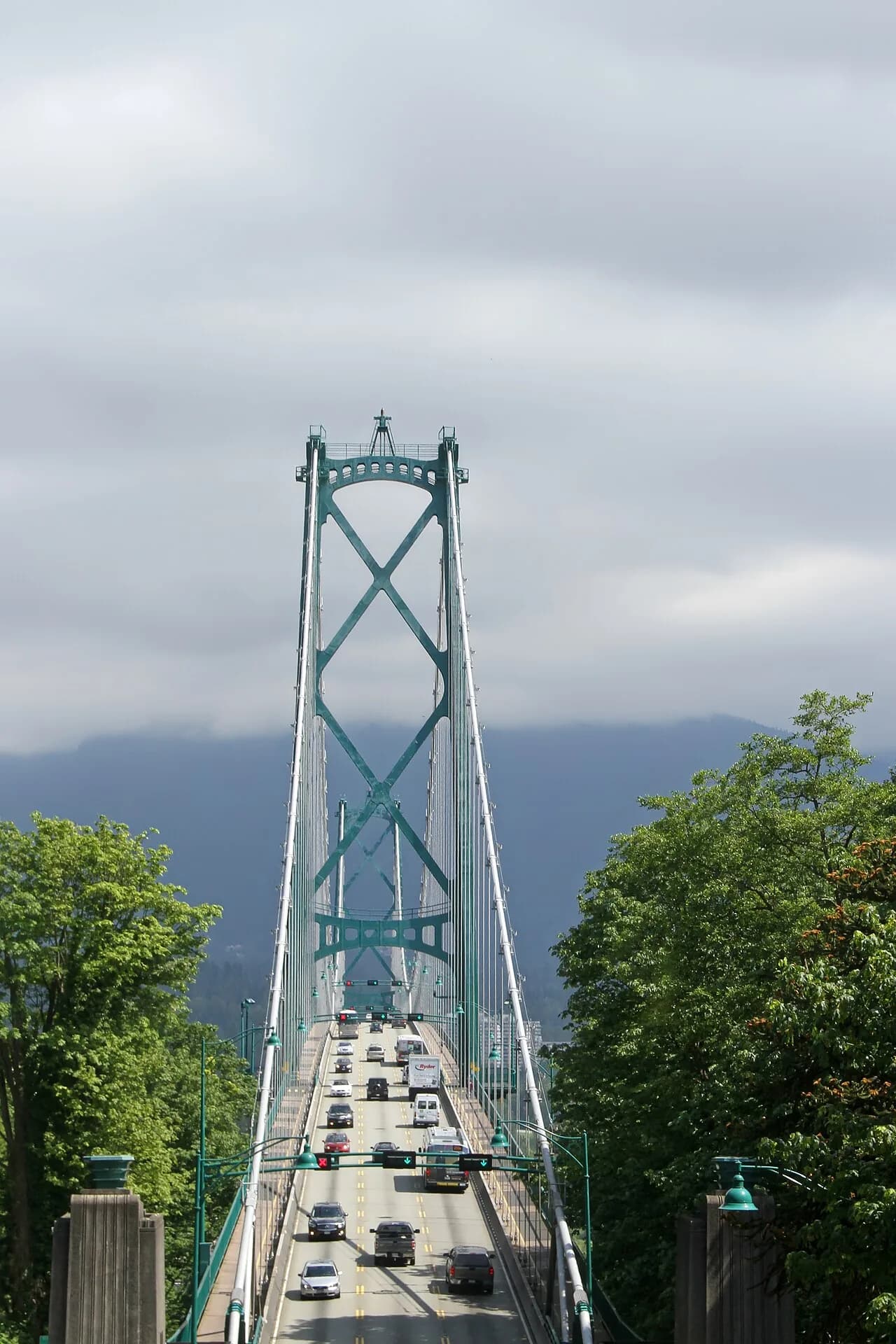 Lions Gate Bridge connecting Vancouver to the North Shore and West Vancouver